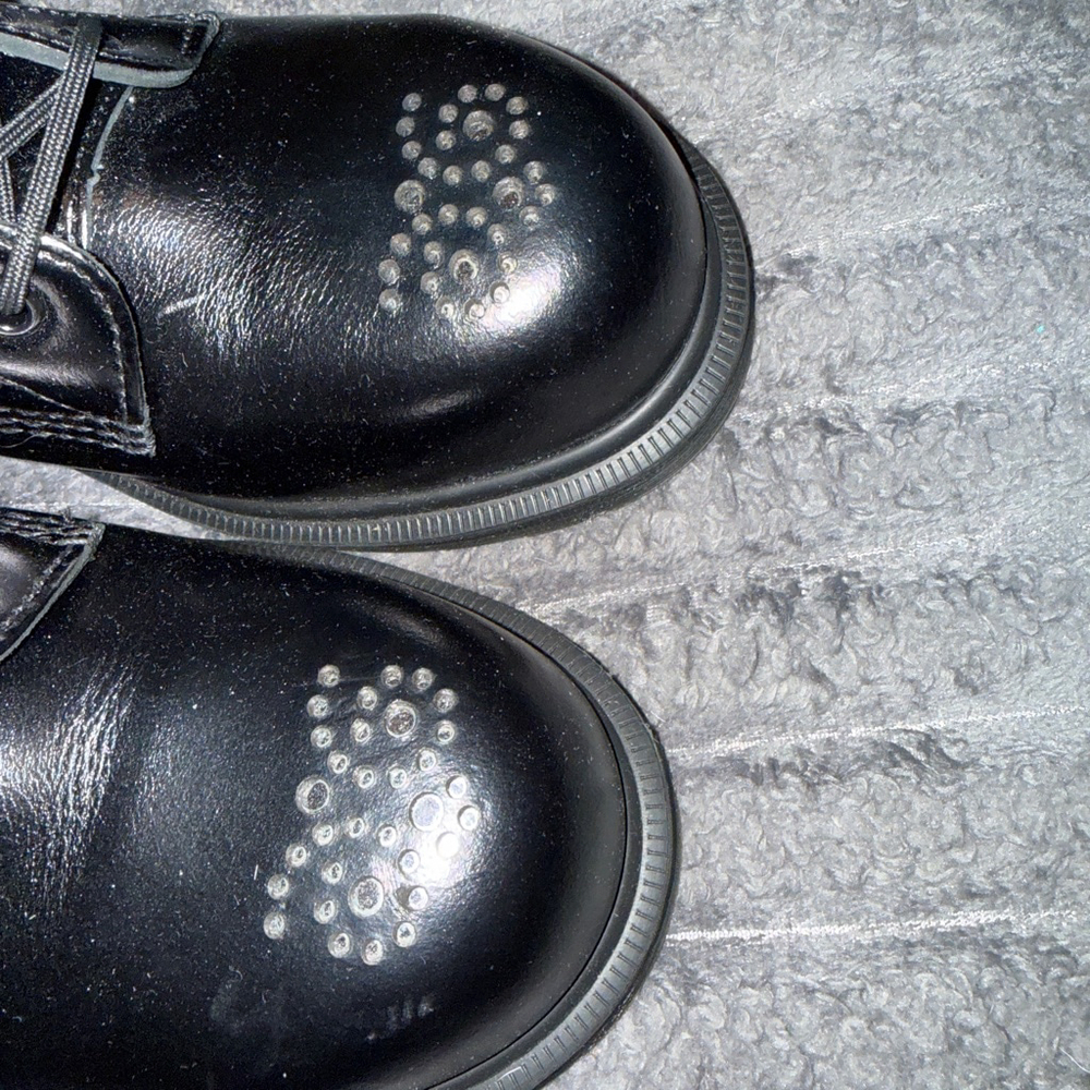 Women's Dr. Martens Black Pascal St Brogue Lace Up Boots Size 8 UK 6 Steel Toe - Picture 4 of 7